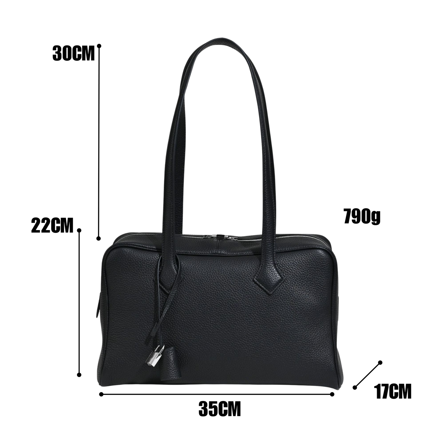 Victoria Style Classic Leather Shoulder Bag