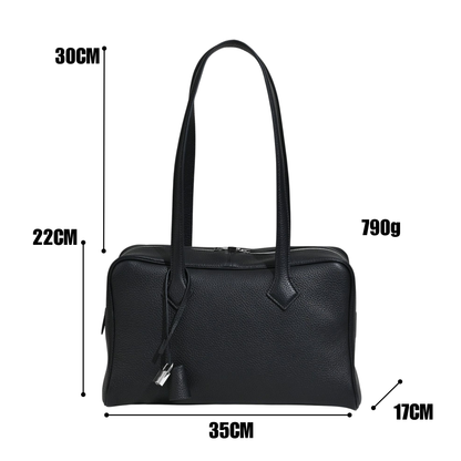 Victoria Style Classic Leather Shoulder Bag