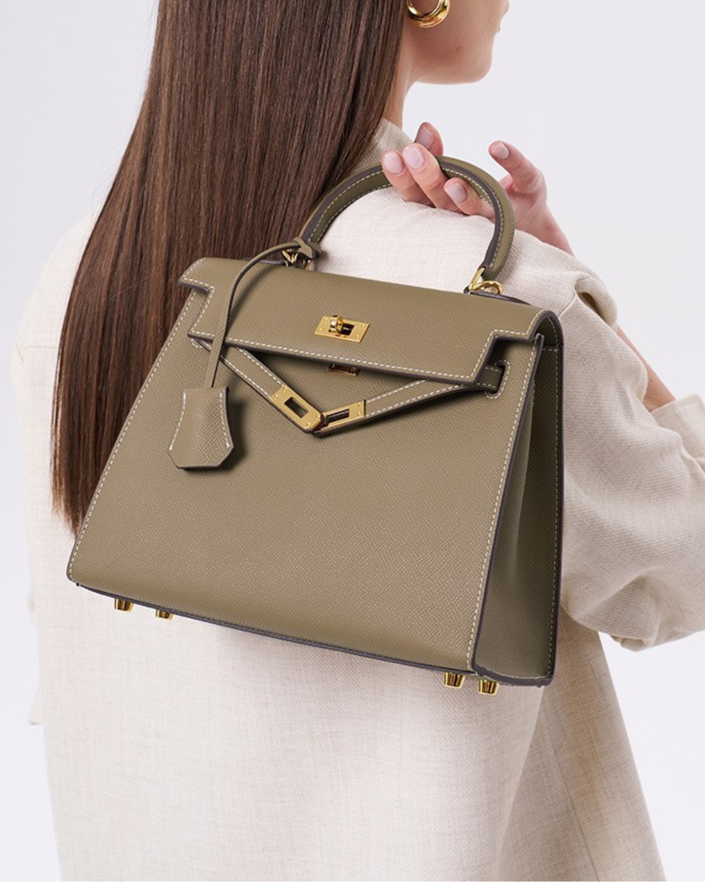 Structured Handcrafted classy leather handbag
