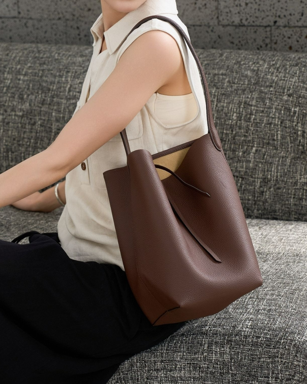 N/S Park Leather Tote Bag