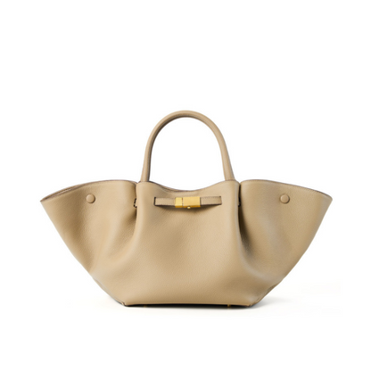 Structured Leather Tote Bag