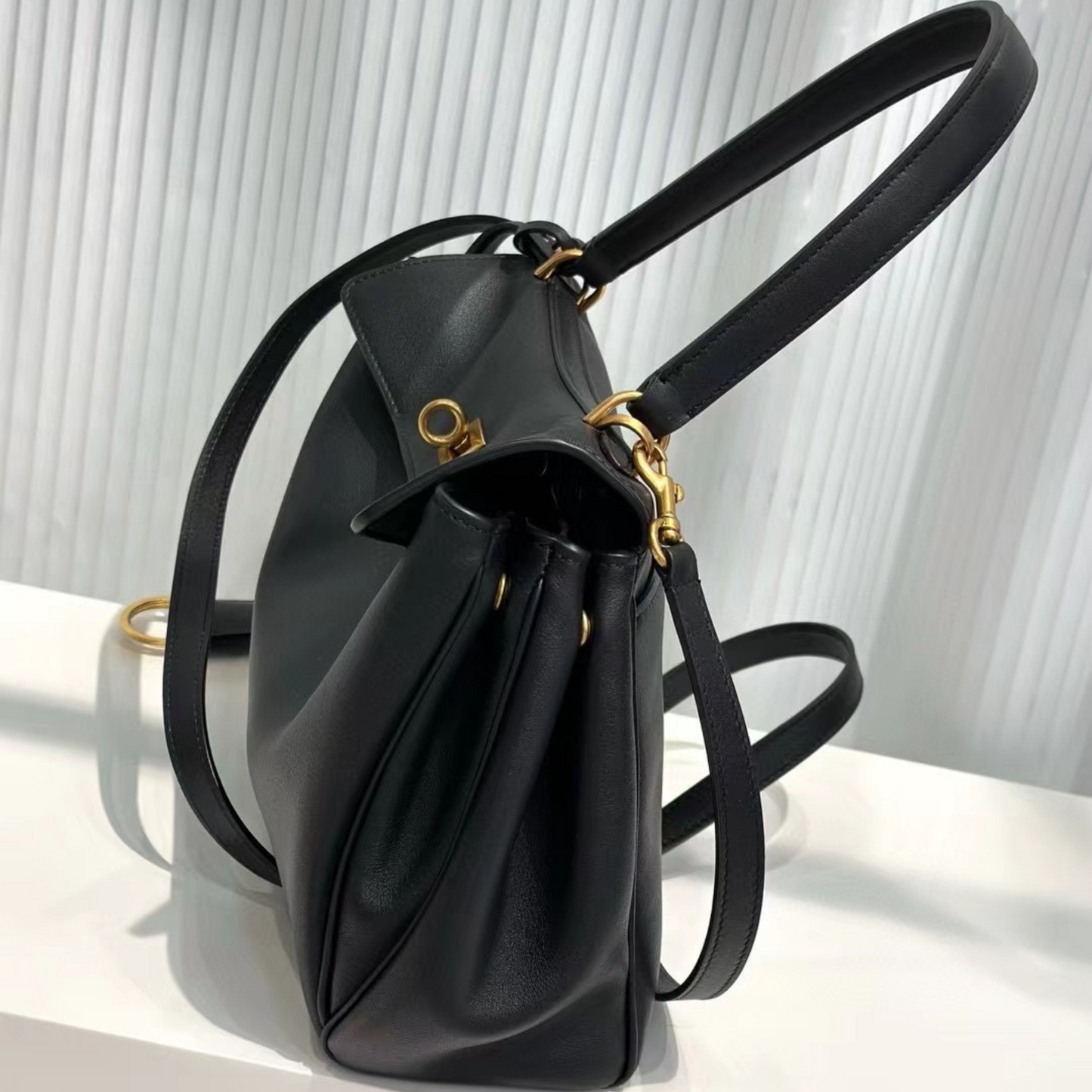 Women's BALENCIAGA-RODEO Inspired Leather Handbag