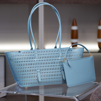 Hollow Out Shoulder Leather Bag