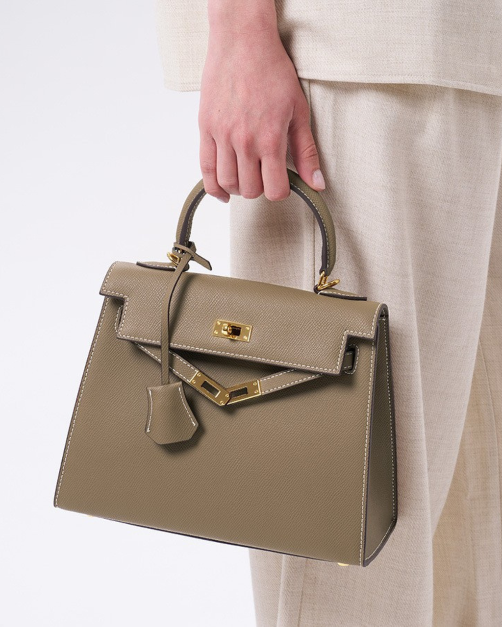 Structured Handcrafted classy leather handbag