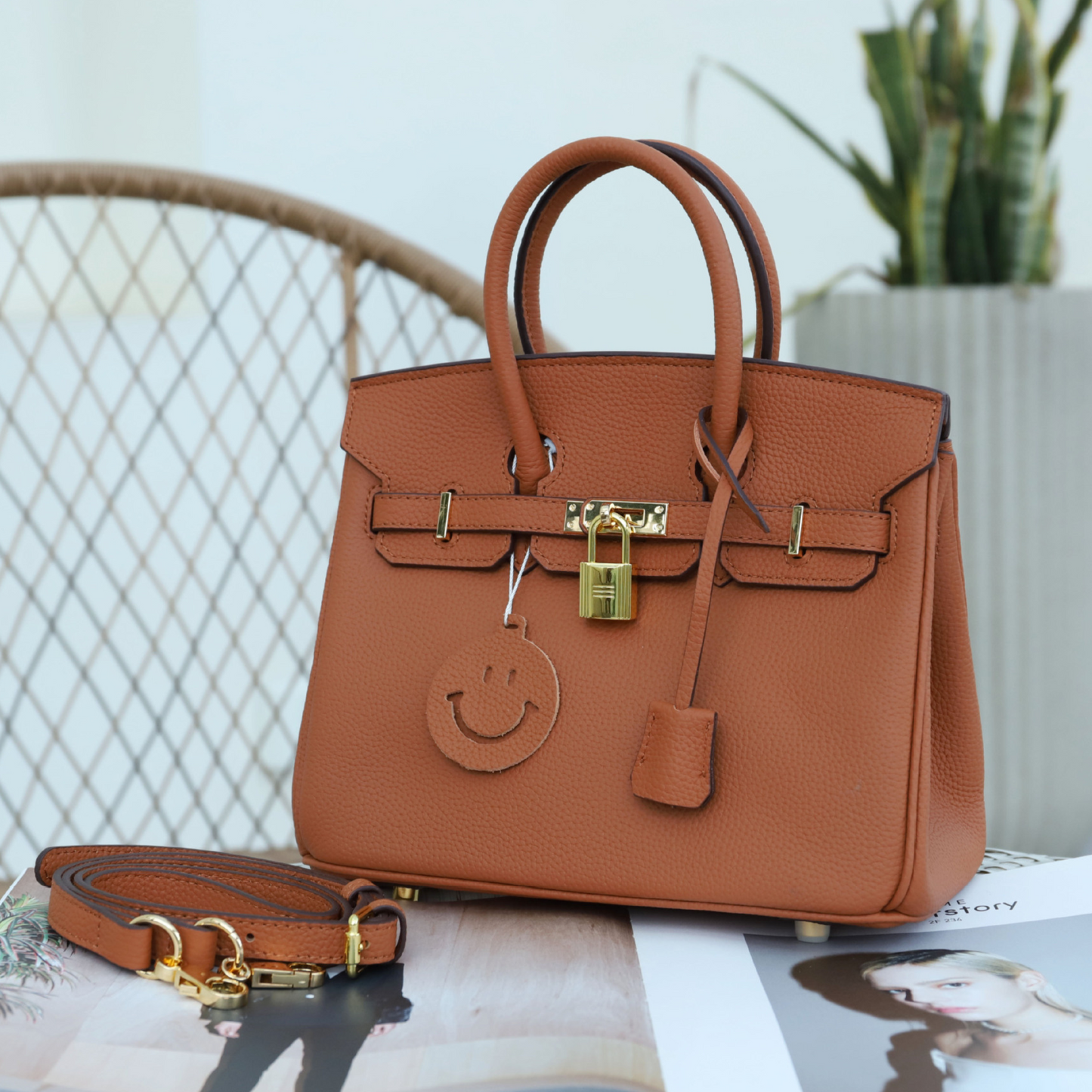 The "Hermes Togo Birkin" inspired Luxurious Leather Bag