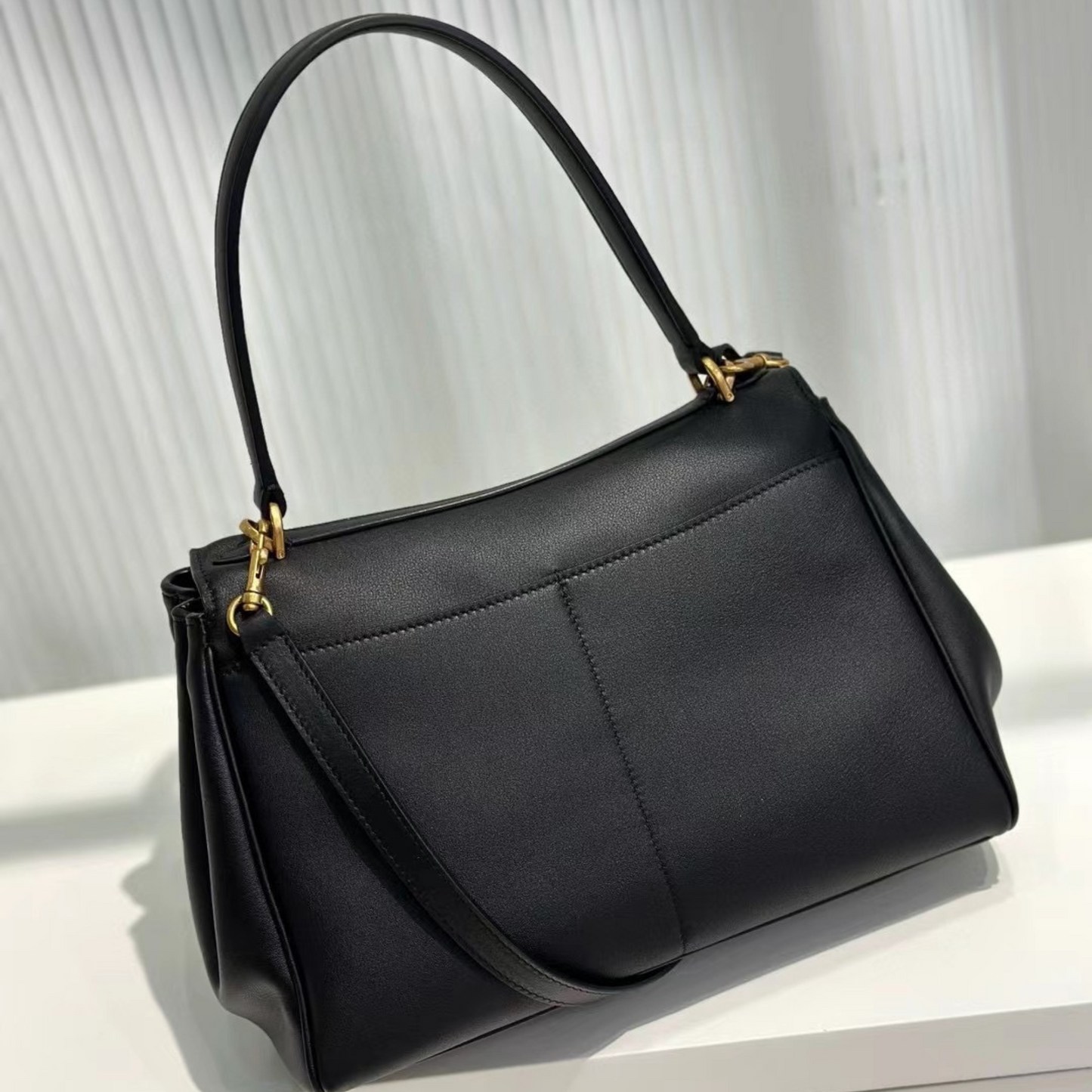 Bolso de mano de piel inspirado en BALENCIAGA-RODEO para mujer