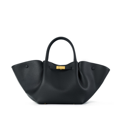 Structured Leather Tote Bag