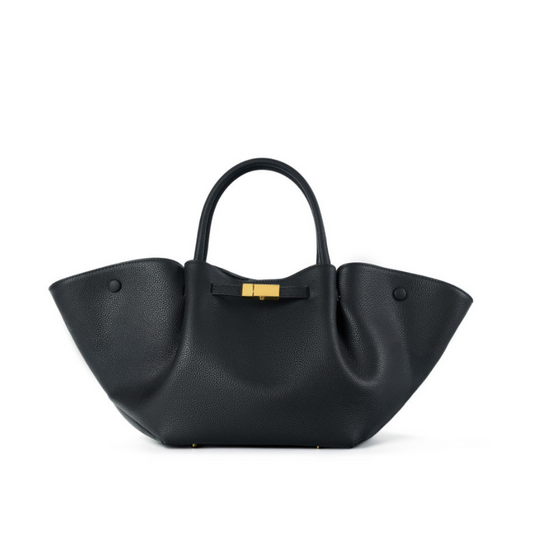 Structured Leather Tote Bag