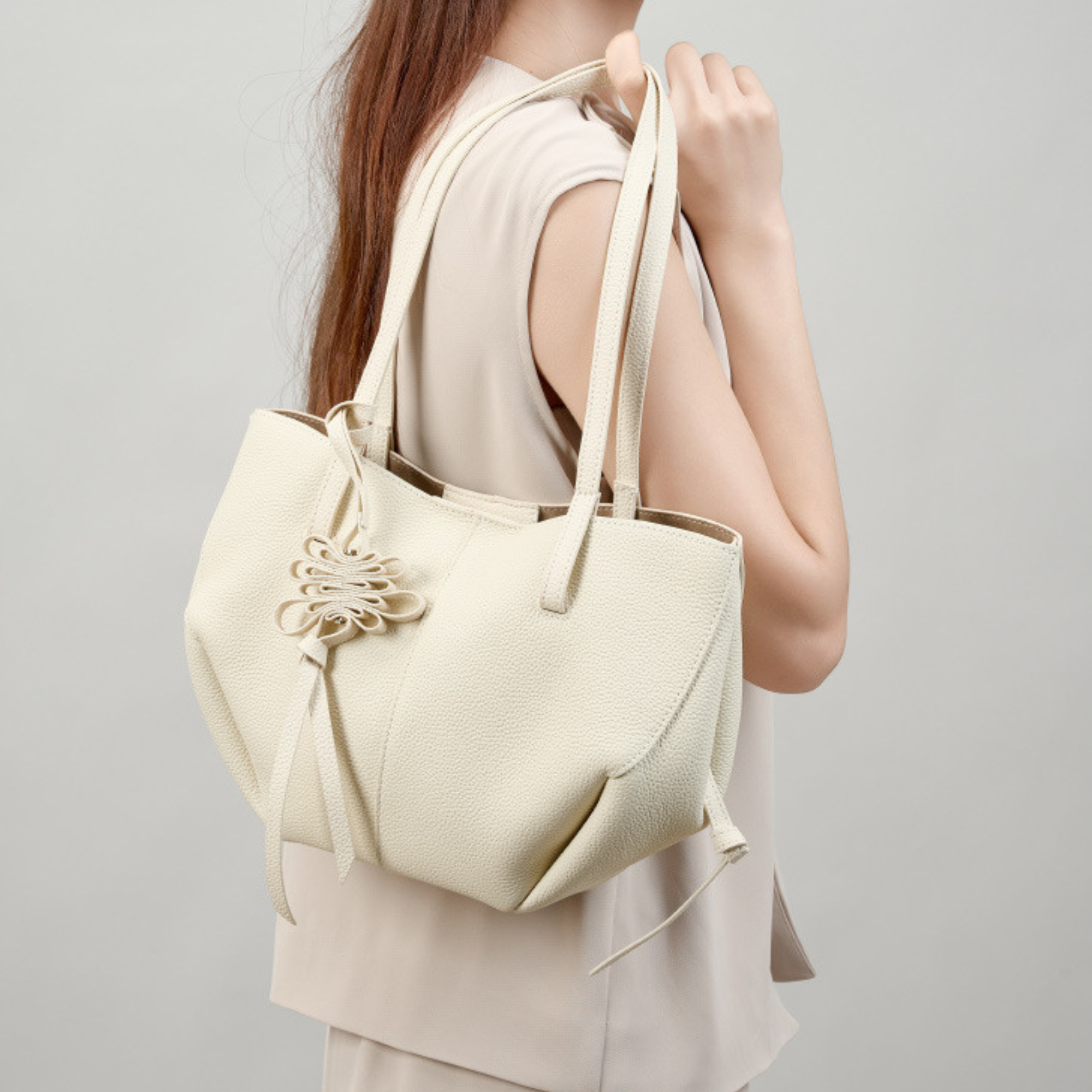 Luxurious Textured Leather Shoulder Bag
