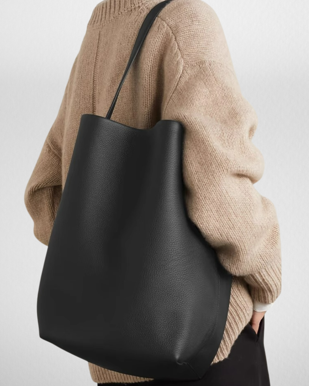 Die „Row-Margaux-inspirierte“ luxuriöse Leder-Tragetasche