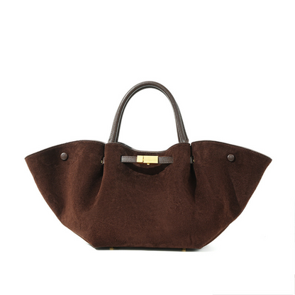 Structured Leather Tote Bag