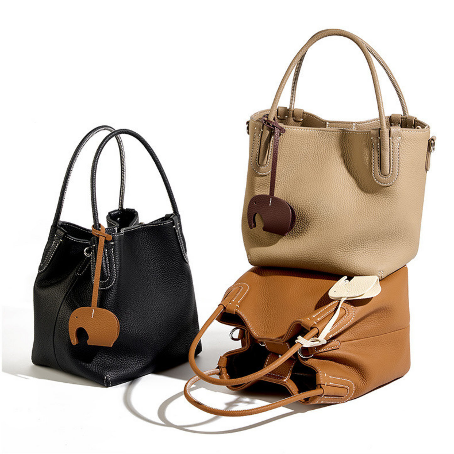 "Le Marrakechi" Top Layer Cowhide Bucket Bag