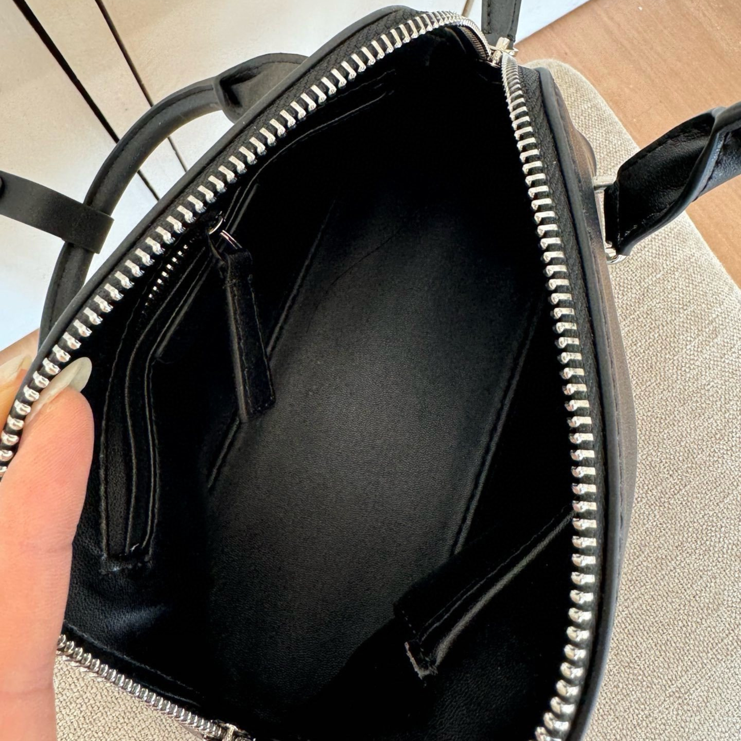 Mini Structured Leather Tote Bag