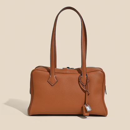 Victoria Style Classic Leather Shoulder Bag