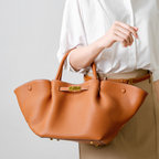 Structured Luxurious Leather Tote Bag