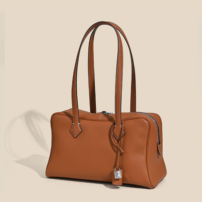 Victoria Style Classic Leather Shoulder Bag