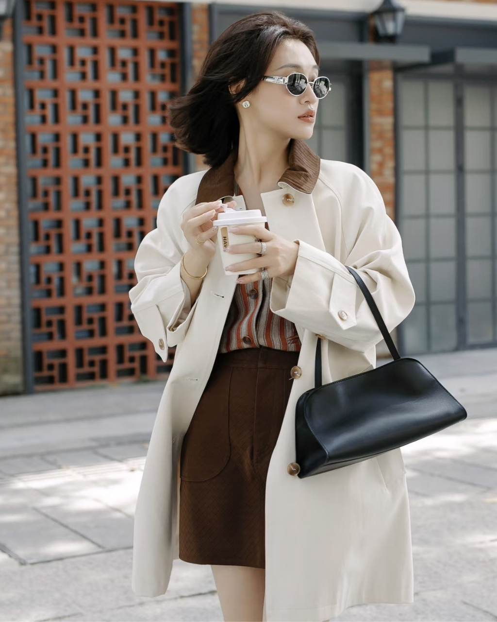 The Peggy Inspired Leather Shoulder Bag