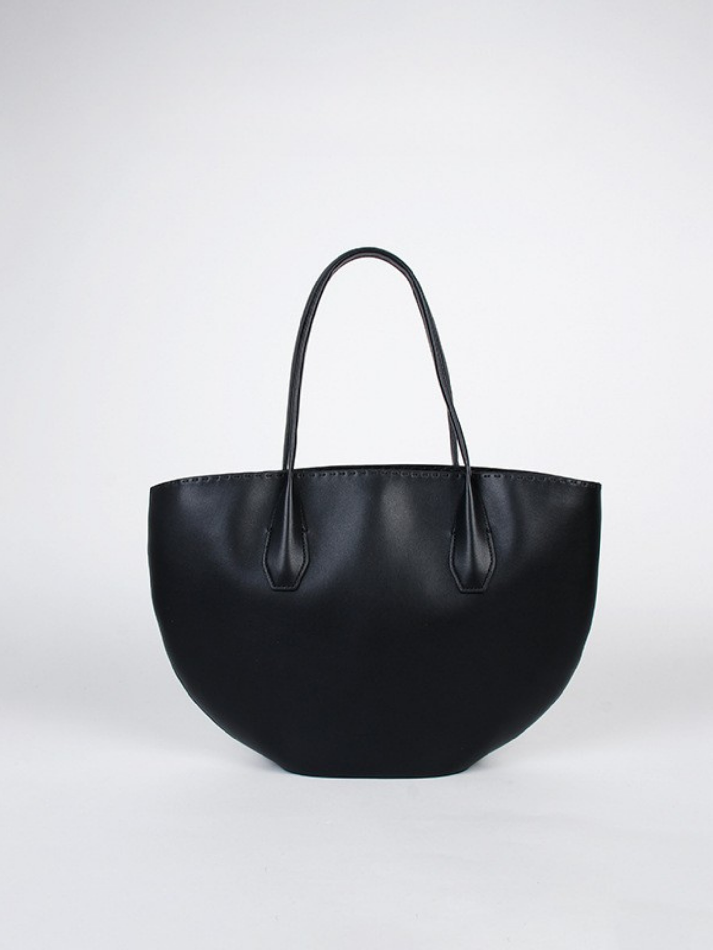 Alger Inspired Structured Leather Tote Bag