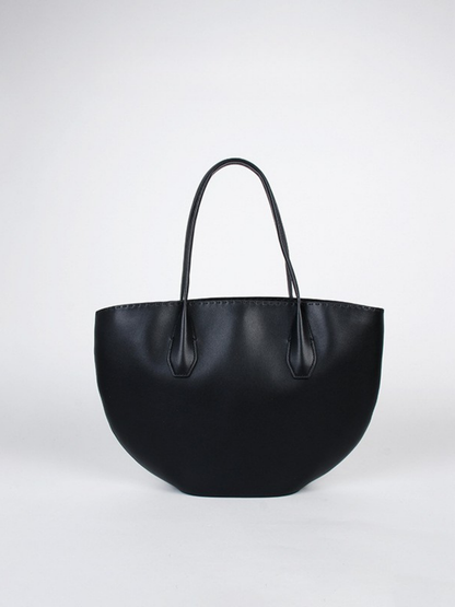 Alger Inspired Structured Leather Tote Bag