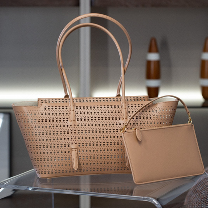 Hollow Out Shoulder Leather Bag