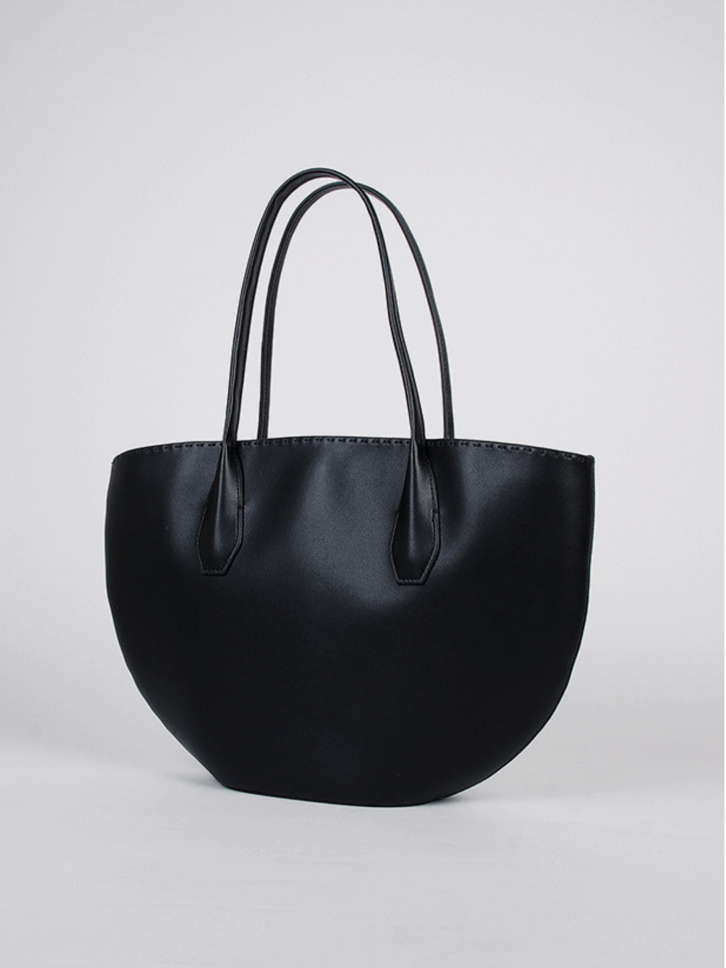 Alger Inspired Structured Leather Tote Bag