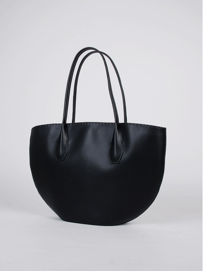 Alger Inspired Structured Leather Tote Bag
