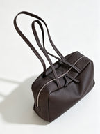 Astra Bowling Minimalist Leather Shoulder Bag