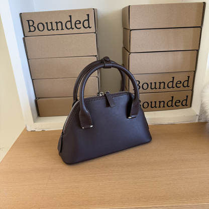 Mini Structured Leather Tote Bag