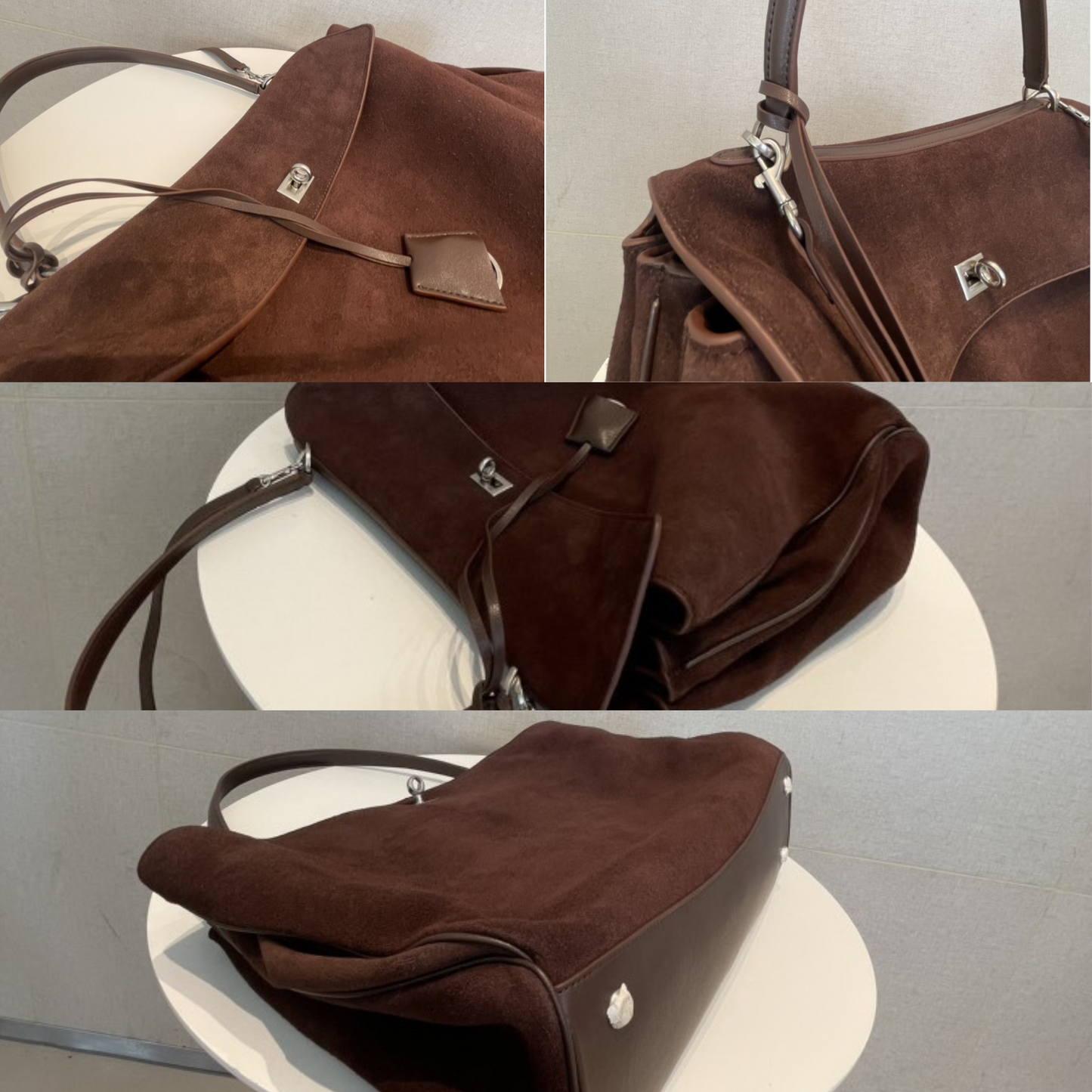 Women's BALENCIAGA-RODEO Inspired Leather Handbag