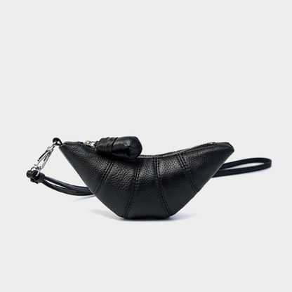 "Le Croissant" Mini Leather Bag - Black - Trendiesty Worldwide