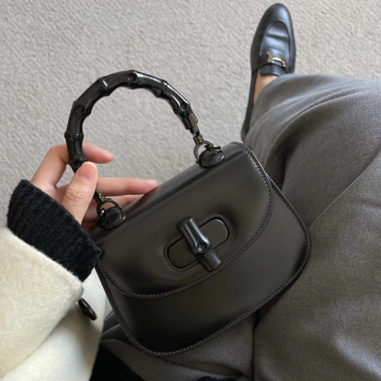 Gucci Bamboo 1947 Inspired small top handle Leather bag