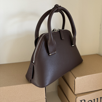 Mini Structured Leather Tote Bag
