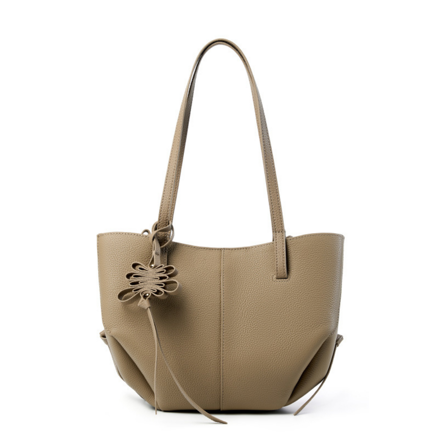 Textured Soft Leather Shoulder Bag