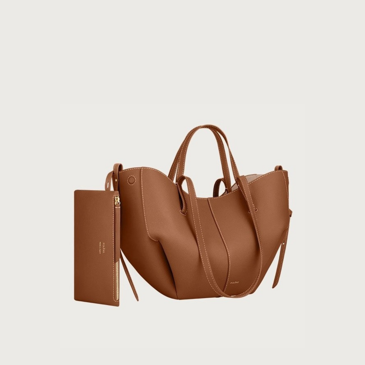 Polène Cyme Edition inspired Textured Leather Bag