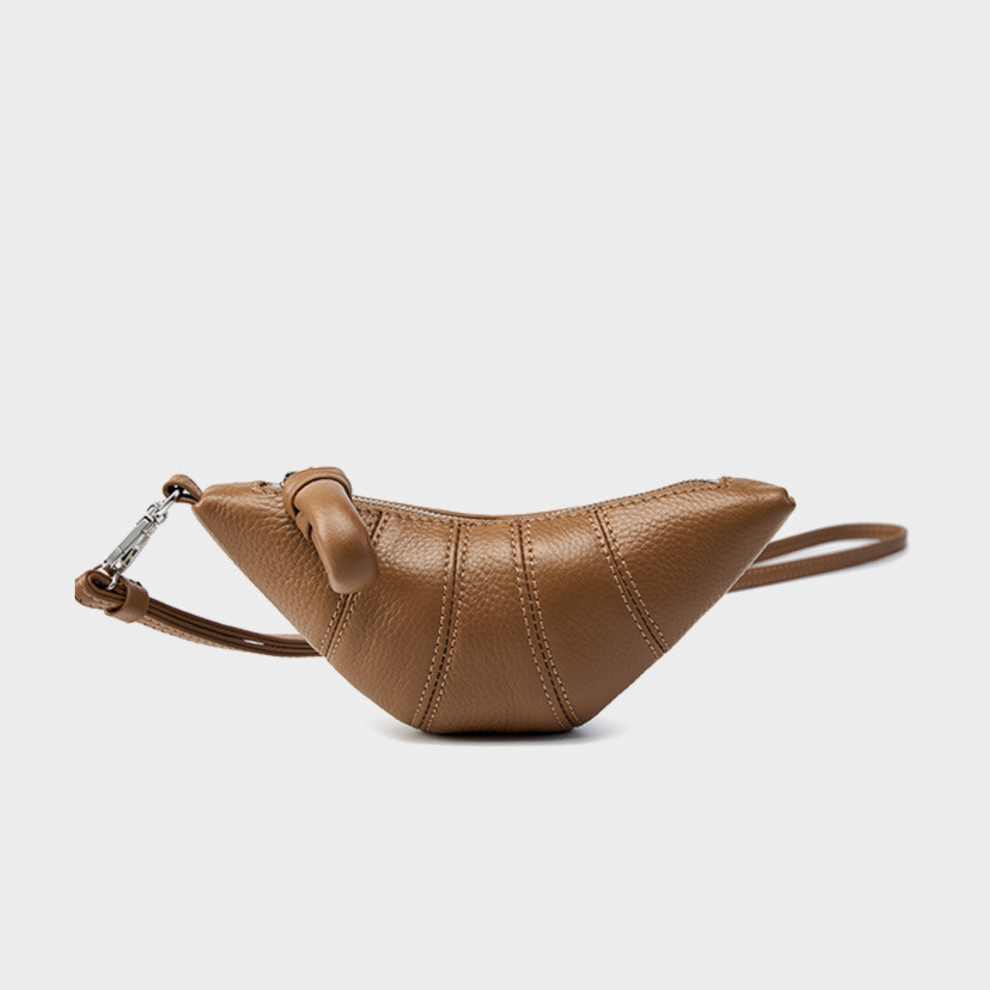 "Le Croissant" Mini Leather Bag - Brown - Trendiesty Worldwide