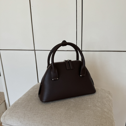 Mini Structured Leather Tote Bag