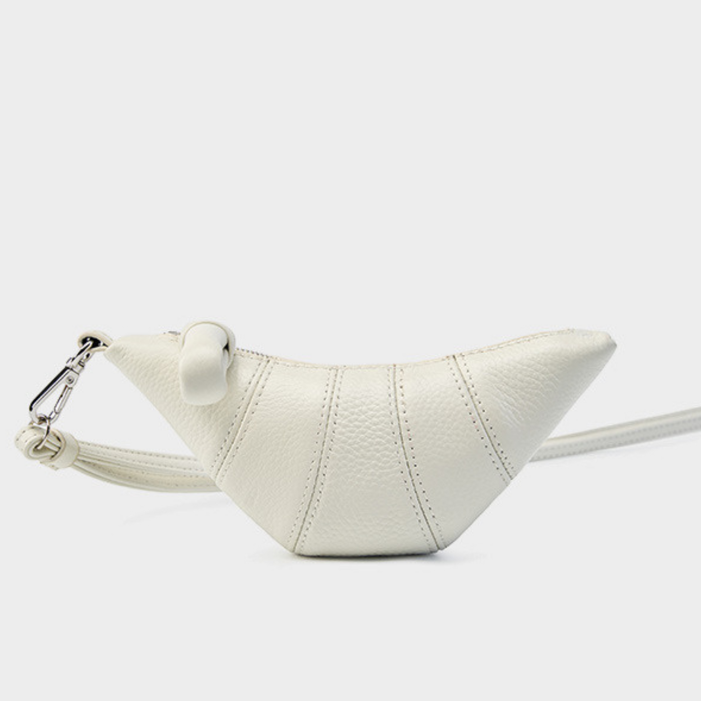 "Le Croissant" Mini Leather Bag - White - Trendiesty Worldwide