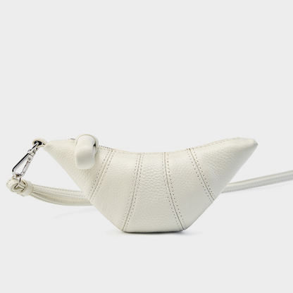 "Le Croissant" Mini Leather Bag - White - Trendiesty Worldwide