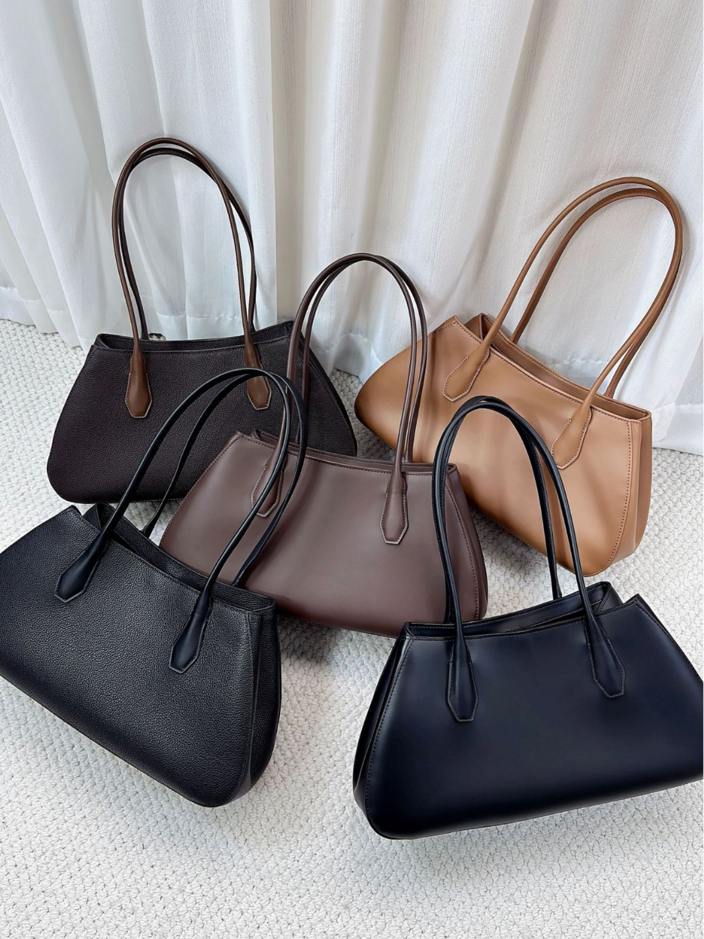 Alger Geometric Inspired Leather Shoulder Bag