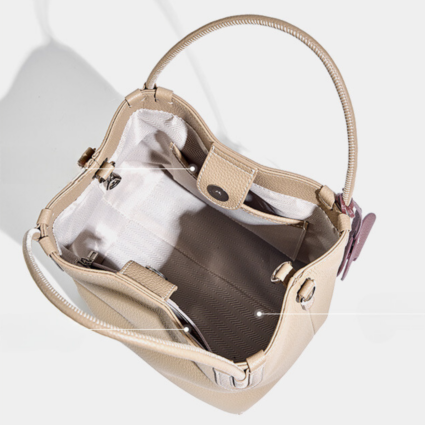 "Le Marrakechi" Top Layer Cowhide Bucket Bag