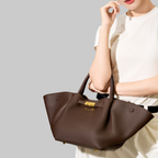 Structured Luxurious Leather Tote Bag