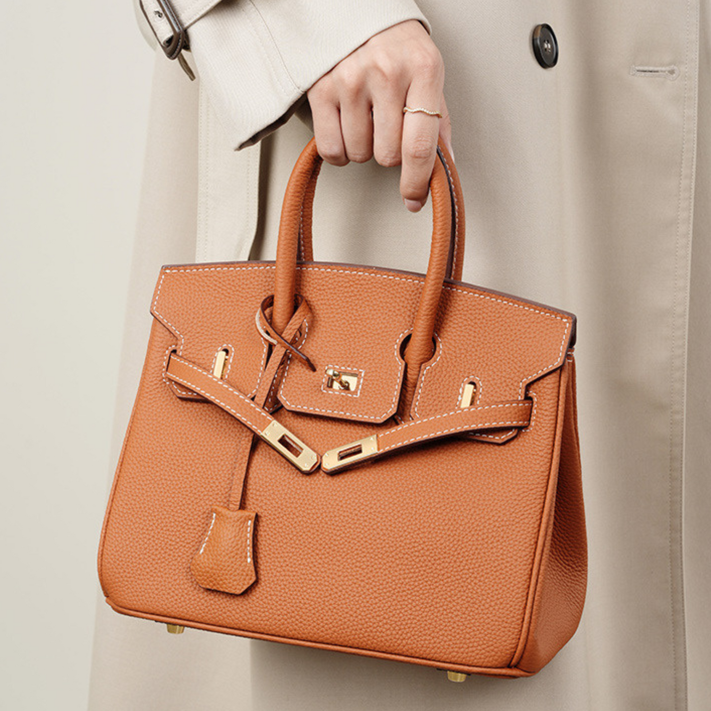 The "Hermes Togo Birkin" inspired Luxurious Leather Bag