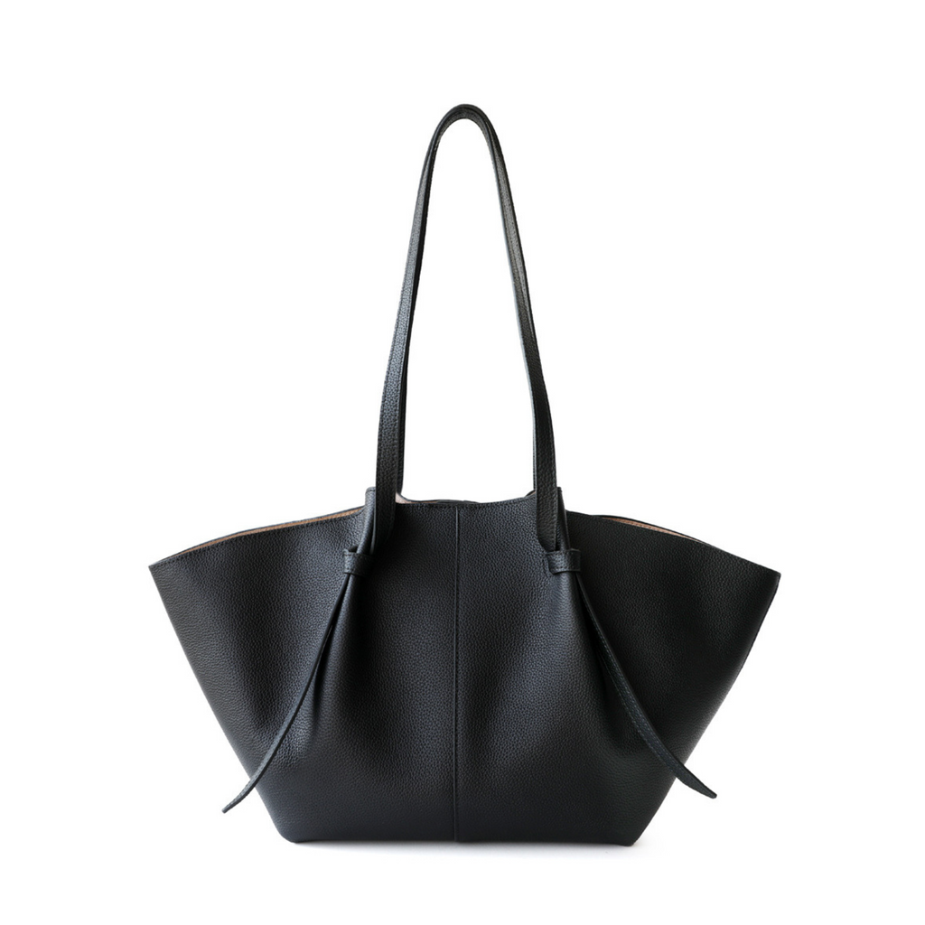 The Cinched Wing Luxury Leather Tote Bag