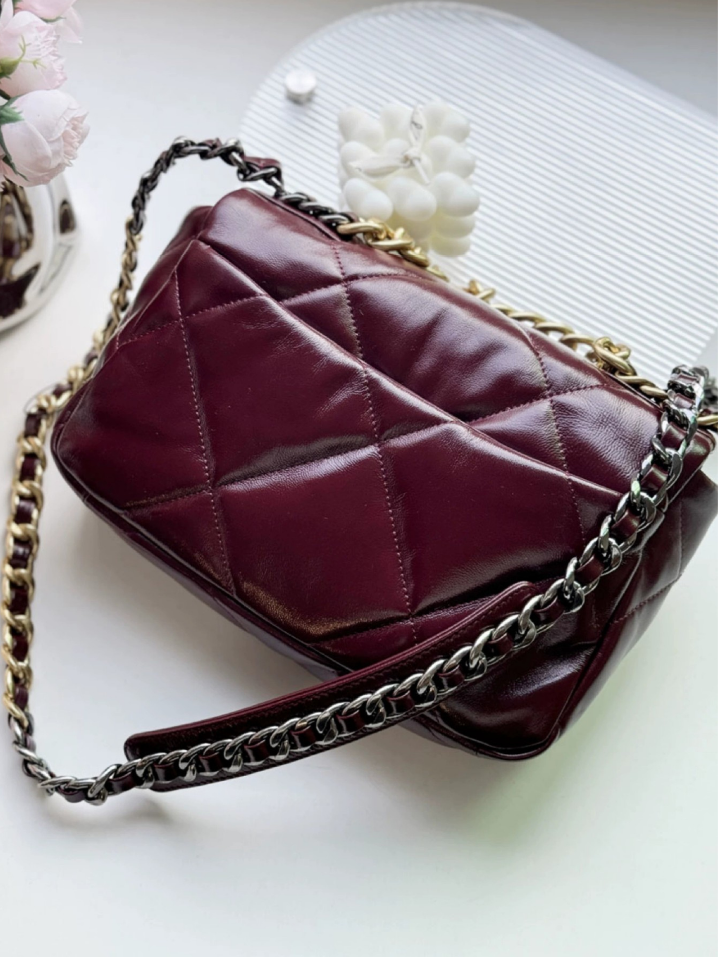 "Isla Rosa" bolso cruzado de cuero