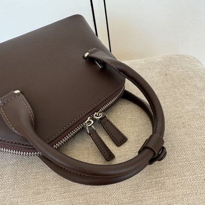 Mini Structured Leather Tote Bag