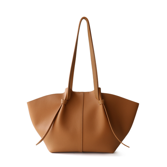 The Cinched Wing Leather Tote Bag