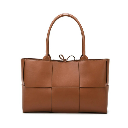 The "Bottega-Veneta-Arco-inspired" Luxurious Woven Large Leather Tote Bag