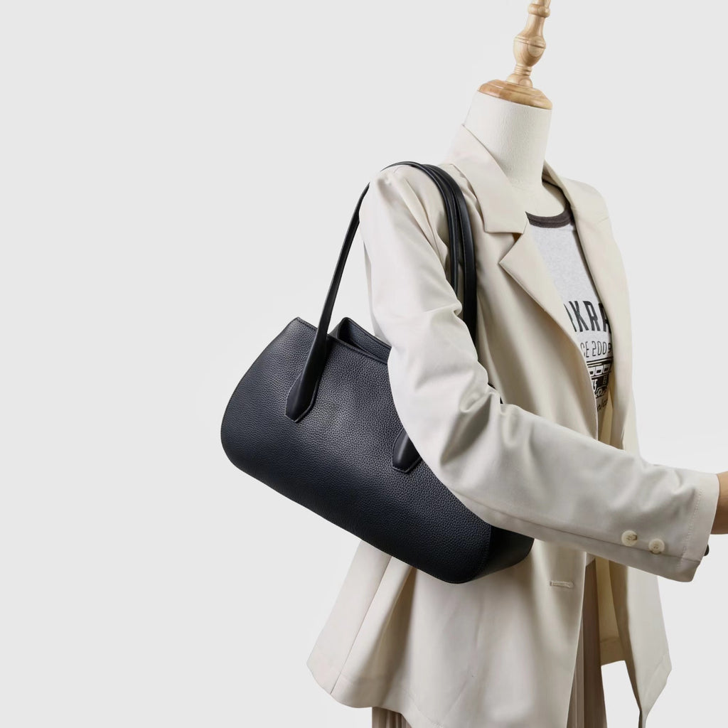 Alger Geometric Inspired Leather Shoulder Bag