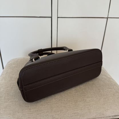 Mini Structured Leather Tote Bag