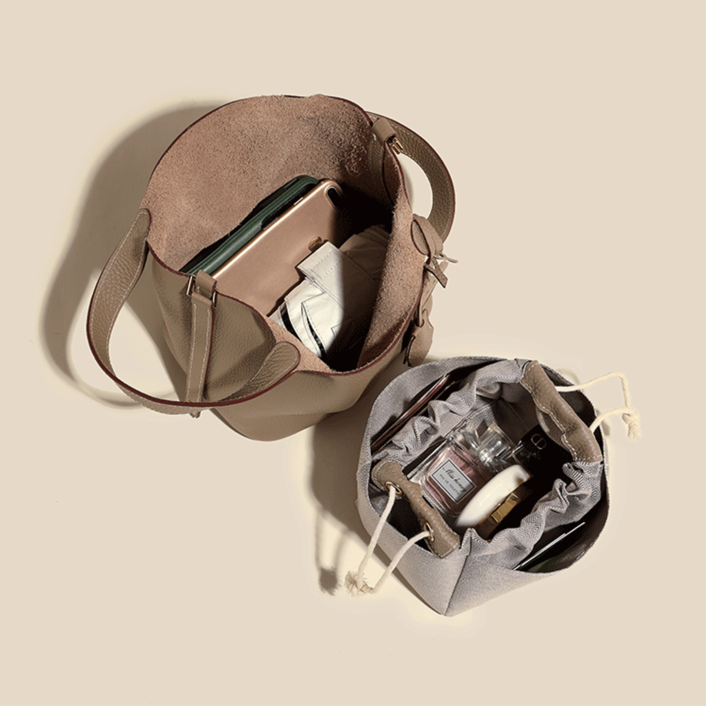 Mini Bucket Leather Bag